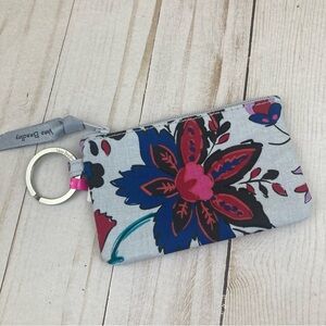 NWT Vera Bradley Zip ID Case Keychain: Vineyard Floral F018